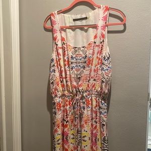 Sleeveless print maxi dress